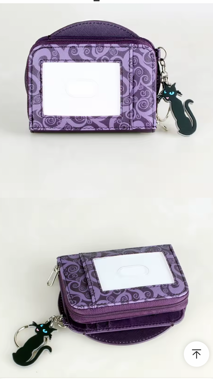 Monedero Coraline con Llavero Gato Negro